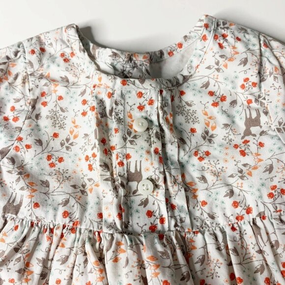 Gymboree Deer & Flowers Print Long Sleeve Blouse - Picture 7 of 7